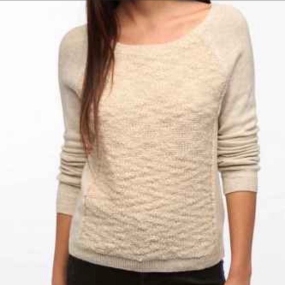 silence + noise Sweaters - UO silence + noise Angora Blend Cream Sweater S